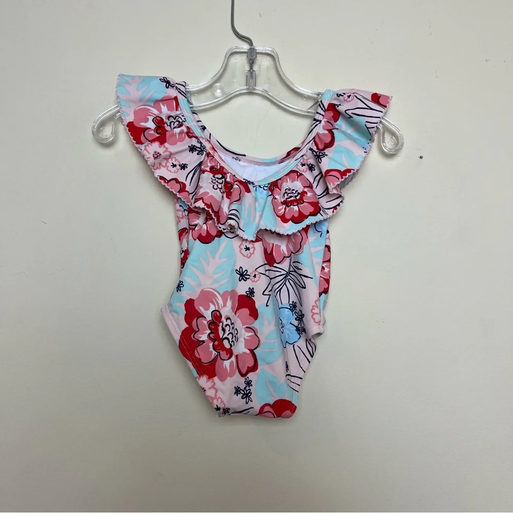 Janie and Jack FLORAL RUFFLE SWIMSUIT‎ size 3-6 months